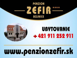 Restauracia Zefir Bojnice menu