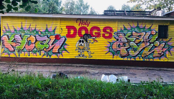 Holy Dogs outside