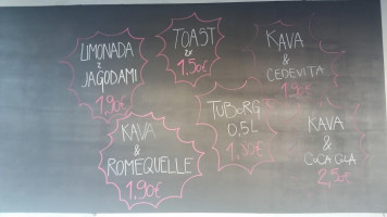 Kavarna Apolo menu