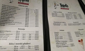 Napolis menu