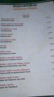 Štajerski Hram, Restavracija In Pizzeria menu