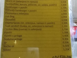 Okrepčevalnica Suzy Hitra Prehrana Jelena Milojević S.p. menu